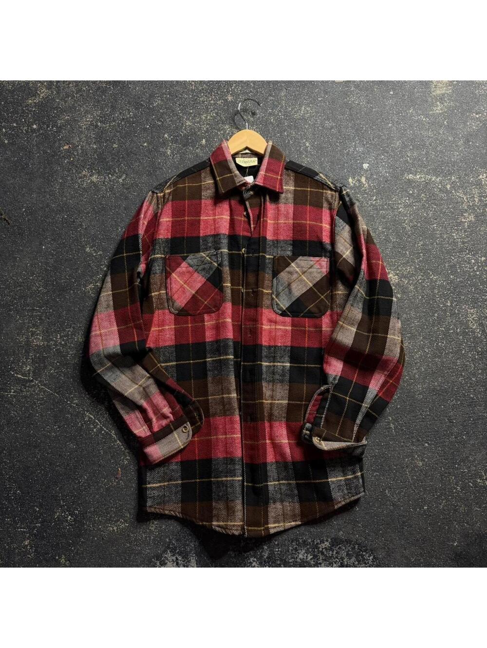 Vintage St. John’s Bay Herringbone Flannel Shirt